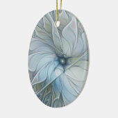 Elegant Beauty Modern Abstract Fractal Art Flower Keramisch Ornament (Links)