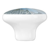 Elegant Beauty Modern Abstract Fractal Art Flower Keramische Knop (Zijkant)