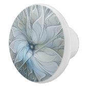 Elegant Beauty Modern Abstract Fractal Art Flower Keramische Knop (Rechts)