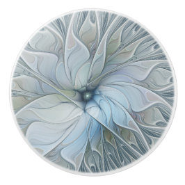Elegant Beauty Modern Abstract Fractal Art Flower Keramische Knop