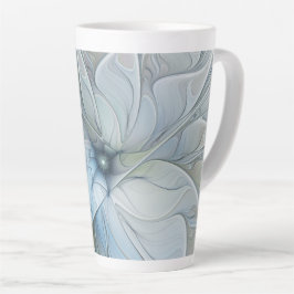 Elegant Beauty Modern Abstract Fractal Art Flower Latte Mok