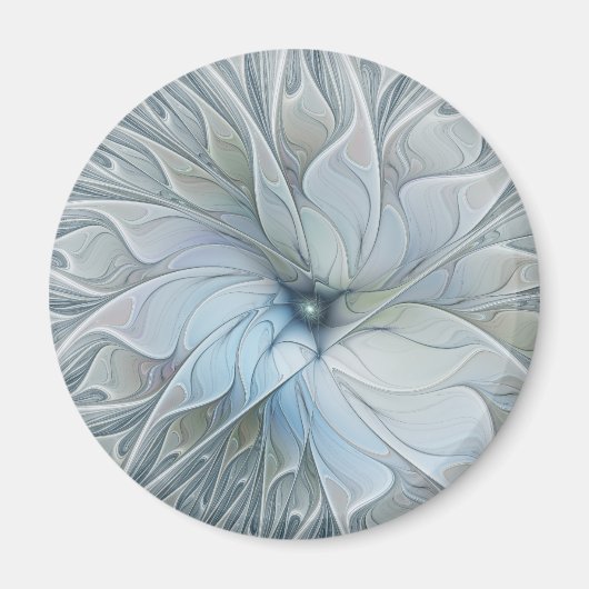 Elegant Beauty Modern Abstract Fractal Art Flower Magneet (Voorkant)