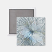 Elegant Beauty Modern Abstract Fractal Art Flower Magneet (Voorkant / Achterkant)