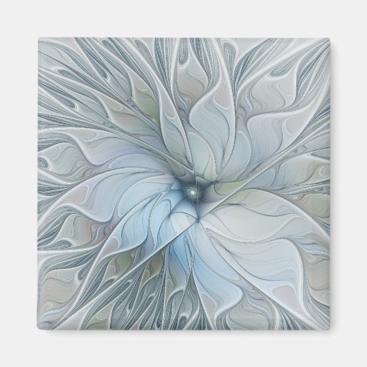 Elegant Beauty Modern Abstract Fractal Art Flower Magneet (Voorkant)