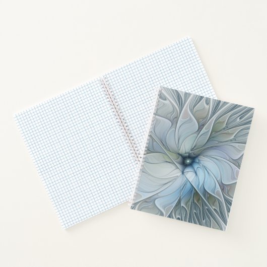 Elegant Beauty Modern Abstract Fractal Art Flower Notitieboek (Binnen)