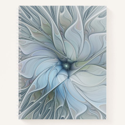 Elegant Beauty Modern Abstract Fractal Art Flower Notitieboek (Voorkant)