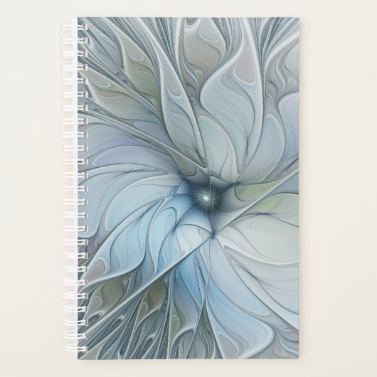 Elegant Beauty Modern Abstract Fractal Art Flower Planner (Voorkant)