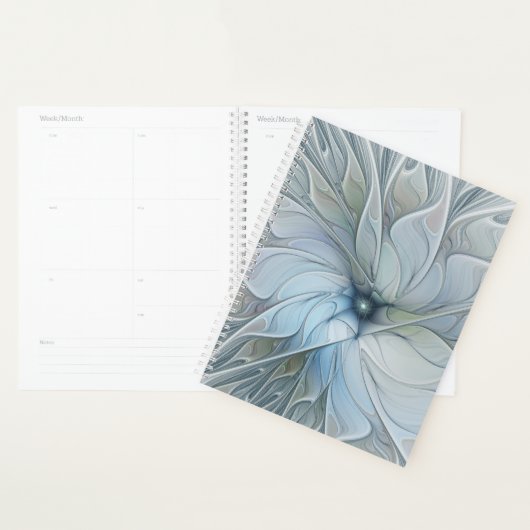 Elegant Beauty Modern Abstract Fractal Art Flower Planner (Display)