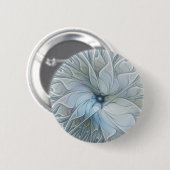 Elegant Beauty Modern Abstract Fractal Art Flower Ronde Button 5,7 Cm (Voorkant /achterkant)