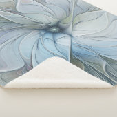 Elegant Beauty Modern Abstract Fractal Art Flower Sherpa Deken (3/4)