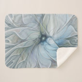 Elegant Beauty Modern Abstract Fractal Art Flower Sherpa Deken (Voorkant (horizontaal))