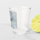 Elegant Beauty Modern Abstract Fractal Art Flower Shot Glas (Rechts)