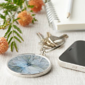 Elegant Beauty Modern Abstract Fractal Art Flower Sleutelhanger (Zijkant)