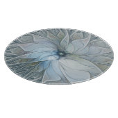 Elegant Beauty Modern Abstract Fractal Art Flower Snijplank (Hoek)