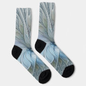 Elegant Beauty Modern Abstract Fractal Art Flower Sokken (Rechts)