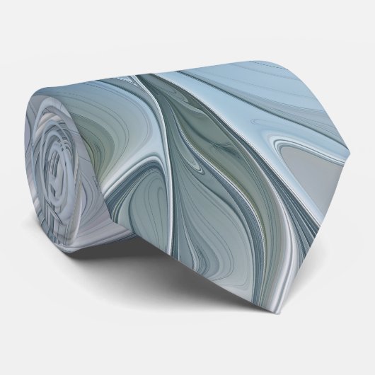 Elegant Beauty Modern Abstract Fractal Art Flower Stropdas (Opgerold)