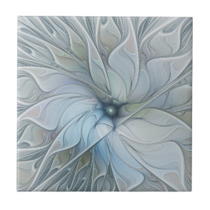 Elegant Beauty Modern Abstract Fractal Art Flower Tegeltje