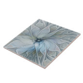 Elegant Beauty Modern Abstract Fractal Art Flower Tegeltje (Zijkant)