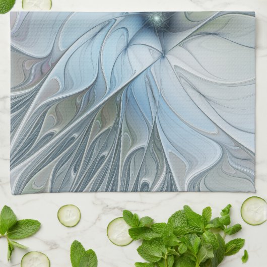 Elegant Beauty Modern Abstract Fractal Art Flower Theedoek (Gevouwen)