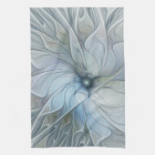 Elegant Beauty Modern Abstract Fractal Art Flower Theedoek (Verticaal)