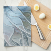 Elegant Beauty Modern Abstract Fractal Art Flower Theedoek (Quarter Fold)