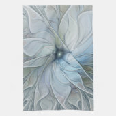 Elegant Beauty Modern Abstract Fractal Art Flower Theedoek (Verticaal)
