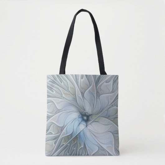 Elegant Beauty Modern Abstract Fractal Art Flower Tote Bag (Voorkant)