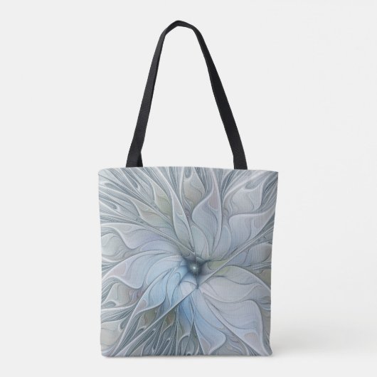 Elegant Beauty Modern Abstract Fractal Art Flower Tote Bag (Achterkant)