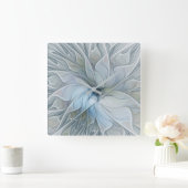 Elegant Beauty Modern Abstract Fractal Art Flower Vierkante Klok (Huis)