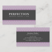 ELEGANT BEAUTY  patroonmauve paarse grijs Visitekaartje (Voorkant / Achterkant)