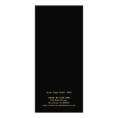 Elegant Beauty Salon Black en Gold Price List Reclamekaart (Achterkant)