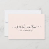 Elegant Beauty Salon Blush Pink Gift Certificate (Voorkant)