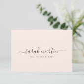 Elegant Beauty Salon Blush Pink Gift Certificate (Staand voorkant)