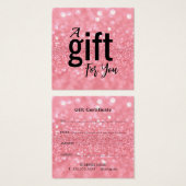 Elegant Beauty Salon Cadeaubon Kaart – Eenvoudig (Voorkant /achterkant)