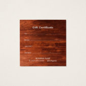 Elegant Beauty Salon Cadeaubon Kaart – Eenvoudig (Achterkant)