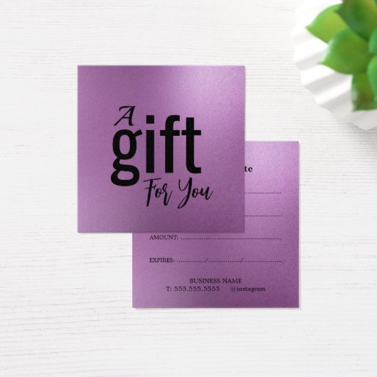 Elegant Beauty Salon Cadeaubon Kaart – Eenvoudig (Bureau)