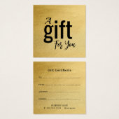 Elegant Beauty Salon Cadeaubon Kaart – Eenvoudig (Voorkant /achterkant)