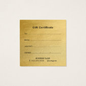 Elegant Beauty Salon Cadeaubon Kaart – Eenvoudig (Achterkant)