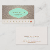 Elegant Beauty Salon Customer Loyalty Punch Card (Voorkant / Achterkant)