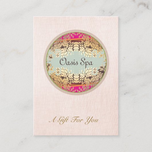 Elegant Beauty Salon en Spa Cadeaubon Kortingskaartje (Voorkant)