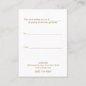 Elegant Beauty Salon en Spa Cadeaubon Kortingskaartje (Achterkant)