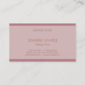 Elegant Beauty Salon Makeup Artist Sjabloon Modern Visitekaartje (Achterkant)