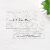 Elegant Beauty Salon Marble Gift Certificate Visitekaartje (Bureau)