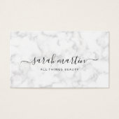 Elegant Beauty Salon Marble Gift Certificate Visitekaartje (Voorkant)