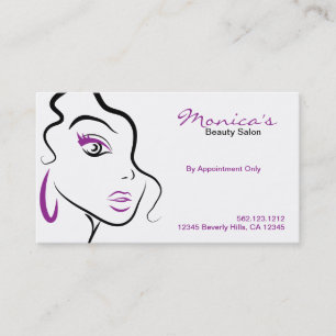 Elegant Beauty Salon met datum van benoeming Afsprakenkaartje