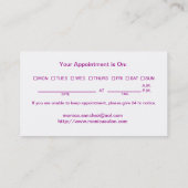 Elegant Beauty Salon met datum van benoeming Afsprakenkaartje (Achterkant)