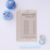 Elegant Beauty Salon Price List Roze Flyer (Enkel)