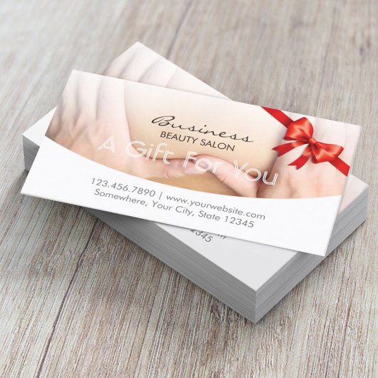 Elegant Beauty Therapy Salon Gift Certificate Kortingskaartje