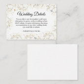 Elegant Beauty White Orchids Lijst Informatiekaartje (Voorkant / Achterkant)