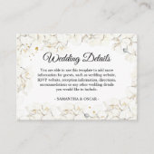 Elegant Beauty White Orchids Lijst Informatiekaartje (Voorkant)